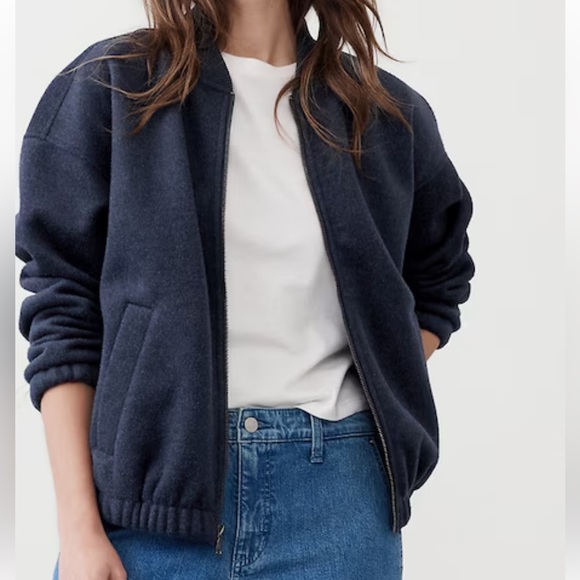 Banana Republic Factory Jackets & Blazers - New in Bag/with tags-Banana Republic Knit Melton Bomber jacket
